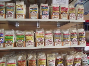 Shelves of Gluten Free products 